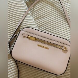 Michael Kors pink and gold crossbody